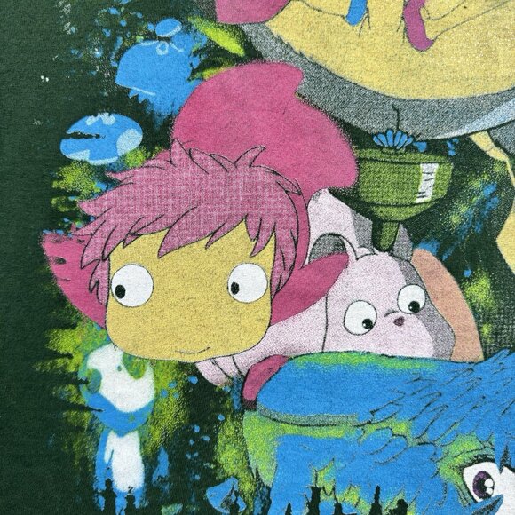 Backstock Co Studio Ghibli Fan Art T-Shirt Men’s XL Anime AOP Rap Tee Bootleg - Picture 9 of 16